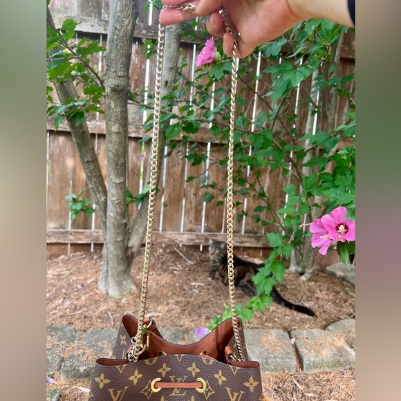 Louis Vuitton NeoNoe MM bucket bag Caramel Beautiful Receipt Shoulder Crossbody - Picture 4 of 16